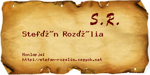 Stefán Rozália névjegykártya