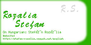 rozalia stefan business card